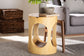 bali & pari Kaseko Hand-carved Suar Wood Side Table - Sculptural Accent Table with Open Work Design, Modern Boho Style for Living Room or Bedroom FredCo
