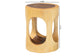 bali & pari Kaseko Hand-carved Suar Wood Side Table - Sculptural Accent Table with Open Work Design, Modern Boho Style for Living Room or Bedroom FredCo