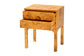 bali & pari Kayla Modern and Contemporary Natural Light Mappa Burl Wood 2-Drawer Nightstand FredCo