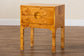 bali & pari Kayla Modern and Contemporary Natural Light Mappa Burl Wood 2-Drawer Nightstand FredCo