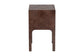 bali & pari Kayla Real Burl Wood Nightstand in Dark Walnut Brown - Modern Bedside Table with Two Drawers and Cutout Handle Design FredCo