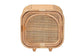 bali & pari Keita Bohemian Natural Rattan and Mahogany Wood Nightstand FredCo