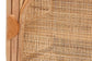 bali & pari Keita Bohemian Natural Rattan and Mahogany Wood Nightstand FredCo