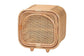 bali & pari Keita Bohemian Natural Rattan and Mahogany Wood Nightstand FredCo