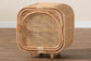 bali & pari Keita Bohemian Natural Rattan and Mahogany Wood Nightstand FredCo