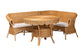 bali & pari Keitha Bohemian Light Honey Rattan 3-Piece Dining Nook Set FredCo