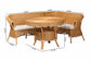 bali & pari Keitha Bohemian Light Honey Rattan 3-Piece Dining Nook Set FredCo
