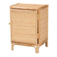 bali & pari Kiara Bohemian Natural Rattan Nightstand FredCo