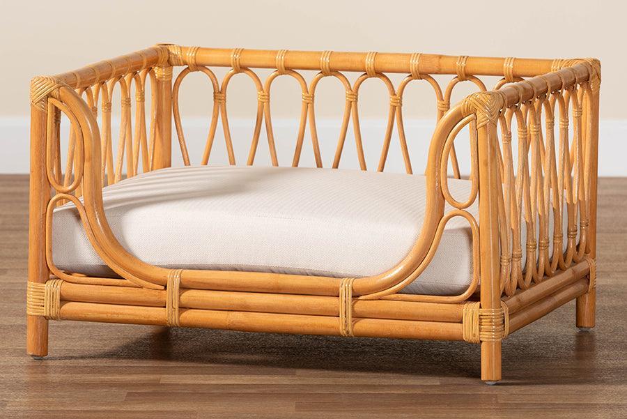 bali & pari Kierra Bohemian Honey Rattan Pet Bed FredCo
