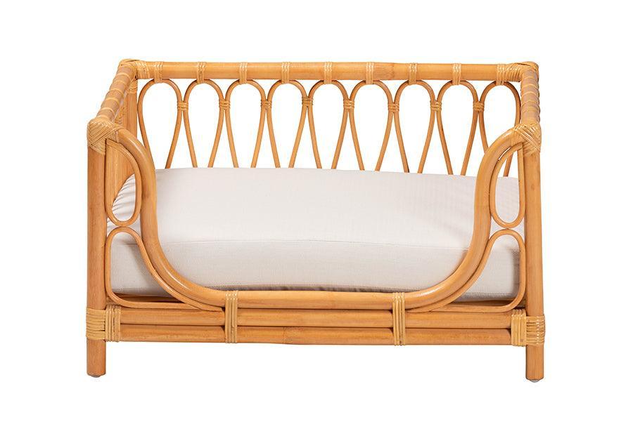 bali & pari Kierra Bohemian Honey Rattan Pet Bed FredCo