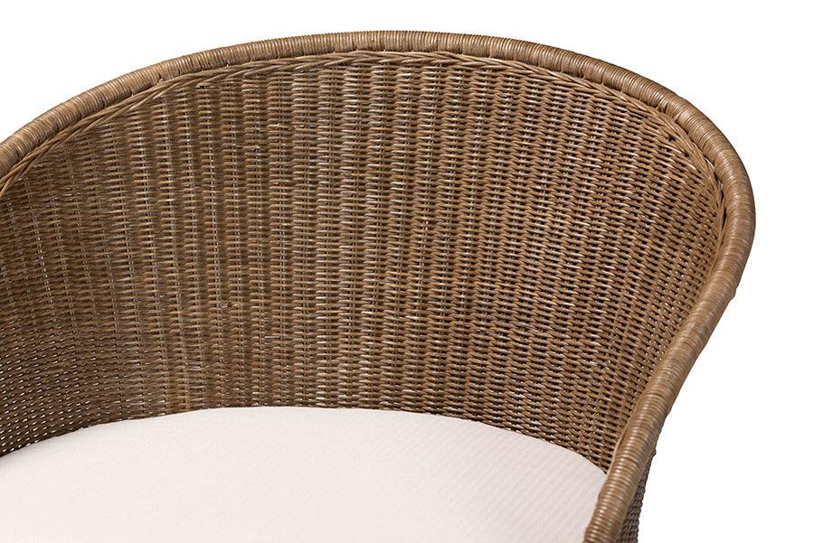 bali & pari Kintamani Bohemian Greywashed Rattan Accent Chair FredCo