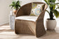 bali & pari Kintamani Bohemian Greywashed Rattan Accent Chair FredCo