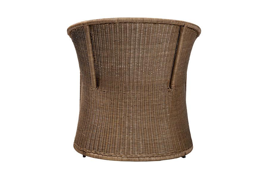 bali & pari Kintamani Bohemian Greywashed Rattan Accent Chair FredCo