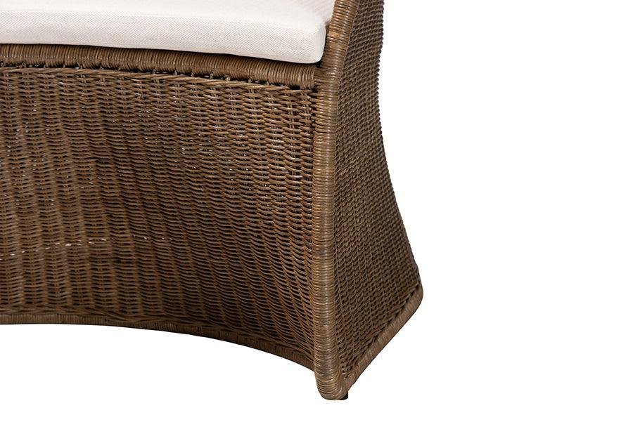 bali & pari Kintamani Bohemian Greywashed Rattan Accent Chair FredCo