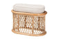 bali & pari Ladonna Bohemian Natural Rattan Ottoman Footstool FredCo