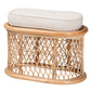 bali & pari Ladonna Bohemian Natural Rattan Ottoman Footstool FredCo