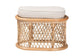 bali & pari Ladonna Bohemian Natural Rattan Ottoman Footstool FredCo
