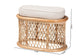 bali & pari Ladonna Bohemian Natural Rattan Ottoman Footstool FredCo