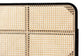 bali & pari Lainer Modern Bohemian Black Finished Bayur Wood and Natural Rattan Queen Size Headboard FredCo