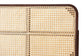bali & pari Lainer Modern Bohemian Dark Brown Finished Bayur Wood and Natural Rattan Queen Size Headboard FredCo