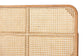 bali & pari Lainer Modern Bohemian Natural Brown Finished Bayur Wood and Rattan Queen Size Headboard FredCo