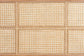 bali & pari Lainer Modern Bohemian Natural Brown Finished Bayur Wood and Rattan Queen Size Headboard FredCo