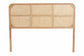 bali & pari Lainer Modern Bohemian Natural Brown Finished Bayur Wood and Rattan Queen Size Headboard FredCo