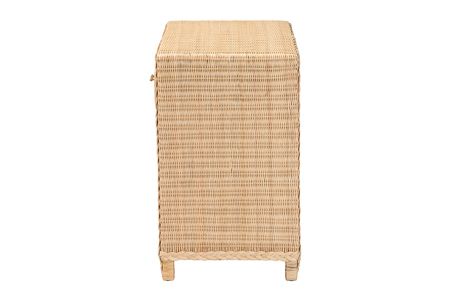 bali & pari Lanica Braided Natural Rattan Console Table with Drawers and Shelves - Coastal Style Storage Cabinet for Entryway, Living Room, or Bedroom, 35" FredCo