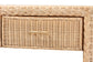 bali & pari Lanica Braided Natural Rattan Console Table with Drawers and Shelves - Coastal Style Storage Cabinet for Entryway, Living Room, or Bedroom, 35" FredCo