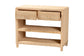 bali & pari Lanica Braided Natural Rattan Console Table with Drawers and Shelves - Coastal Style Storage Cabinet for Entryway, Living Room, or Bedroom, 35" FredCo