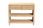 bali & pari Lanica Braided Natural Rattan Console Table with Drawers and Shelves - Coastal Style Storage Cabinet for Entryway, Living Room, or Bedroom, 35" FredCo