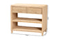 bali & pari Lanica Braided Natural Rattan Console Table with Drawers and Shelves - Coastal Style Storage Cabinet for Entryway, Living Room, or Bedroom, 35" FredCo