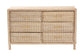 bali & pari Lanica Japandi Sun-Bleached Braided Rattan 6-Drawer Dresser FredCo