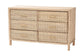 bali & pari Lanica Japandi Sun-Bleached Braided Rattan Queen Size 4-Piece Bedroom Set FredCo