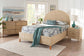 bali & pari Lanica Japandi Sun-Bleached Braided Rattan Queen Size 4-Piece Bedroom Set FredCo