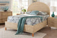 bali & pari Lanica Japandi Sun-Bleached Braided Rattan Queen Size Bed FredCo