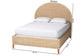 bali & pari Lanica Japandi Sun-Bleached Braided Rattan Queen Size Bed FredCo