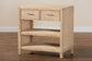 bali & pari Lanica Japandi Sun Bleached Rattan 2-Drawer Console Table FredCo