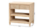 bali & pari Lanica Japandi Sun Bleached Rattan 2-Drawer Console Table FredCo