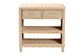 bali & pari Lanica Japandi Sun Bleached Rattan 2-Drawer Console Table FredCo
