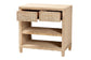 bali & pari Lanica Japandi Sun Bleached Rattan 2-Drawer Console Table FredCo