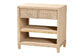 bali & pari Lanica Japandi Sun Bleached Rattan 2-Drawer Console Table FredCo