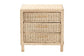 bali & pari Lanica Japandi Sun Bleached Rattan 3-Drawer Nightstand FredCo