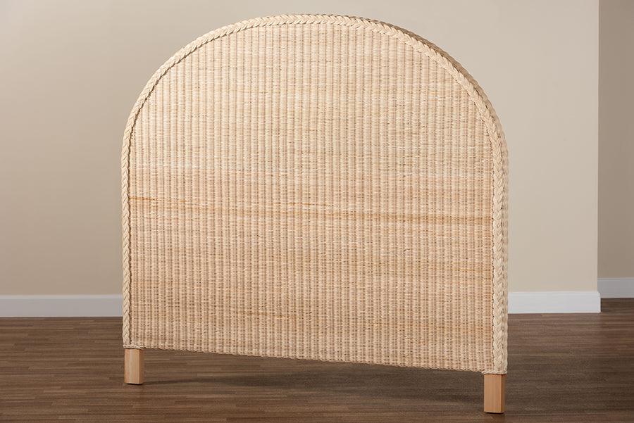 bali & pari Lanica Japandi Sun Bleached Rattan King Size Standalone Headboard FredCo