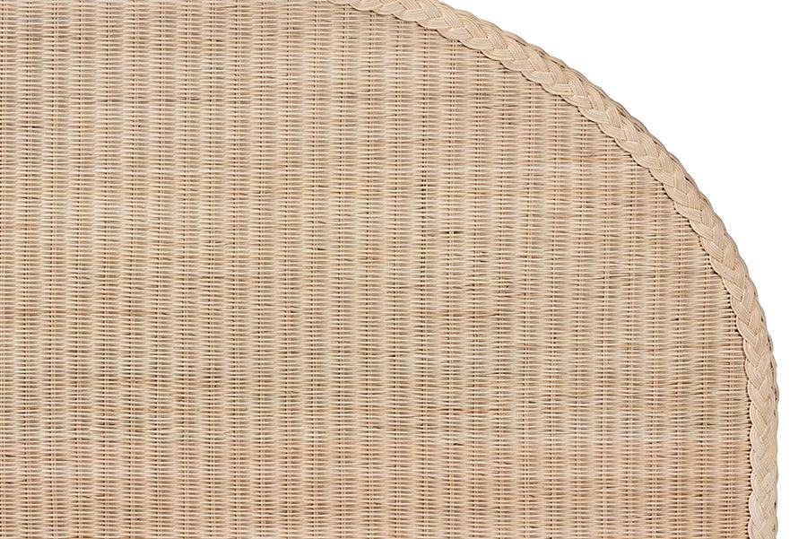 bali & pari Lanica Japandi Sun Bleached Rattan Queen Size Standalone Headboard FredCo