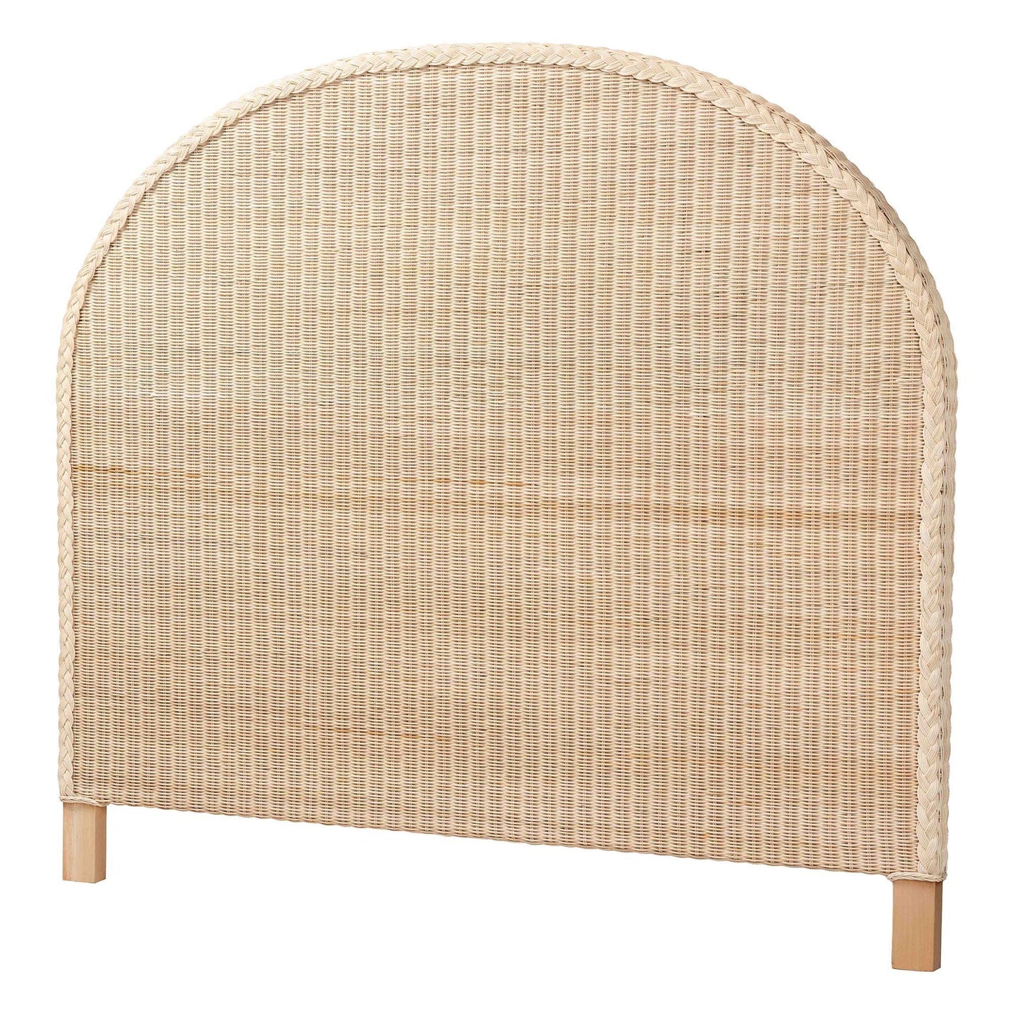 bali & pari Lanica Japandi Sun Bleached Rattan Queen Size Standalone Headboard FredCo