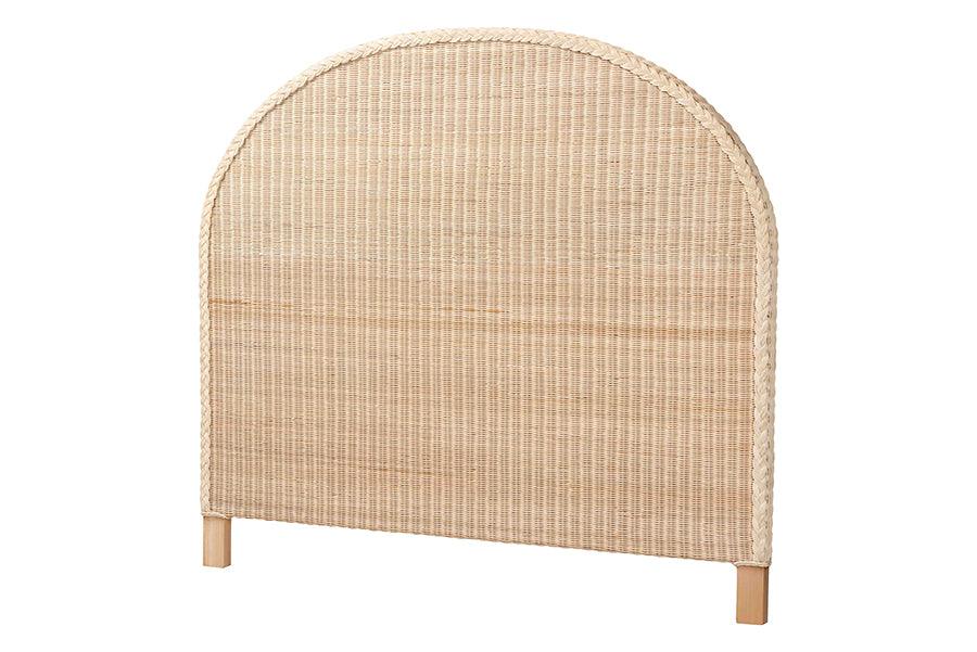 bali & pari Lanica Japandi Sun Bleached Rattan Queen Size Standalone Headboard FredCo