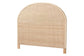 bali & pari Lanica Japandi Sun Bleached Rattan Queen Size Standalone Headboard FredCo
