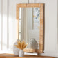 bali & pari Lankston Bohemian Natural Rattan Rectangle Accent Wall Mirror FredCo