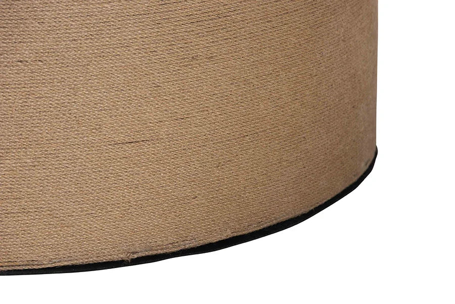 bali & pari Lapis Handwoven Jute Coffee Table - Boho Round Centerpiece with Natural Fiber Texture, Handcrafted Coastal Design for Living Room or Lounge Spaces FredCo